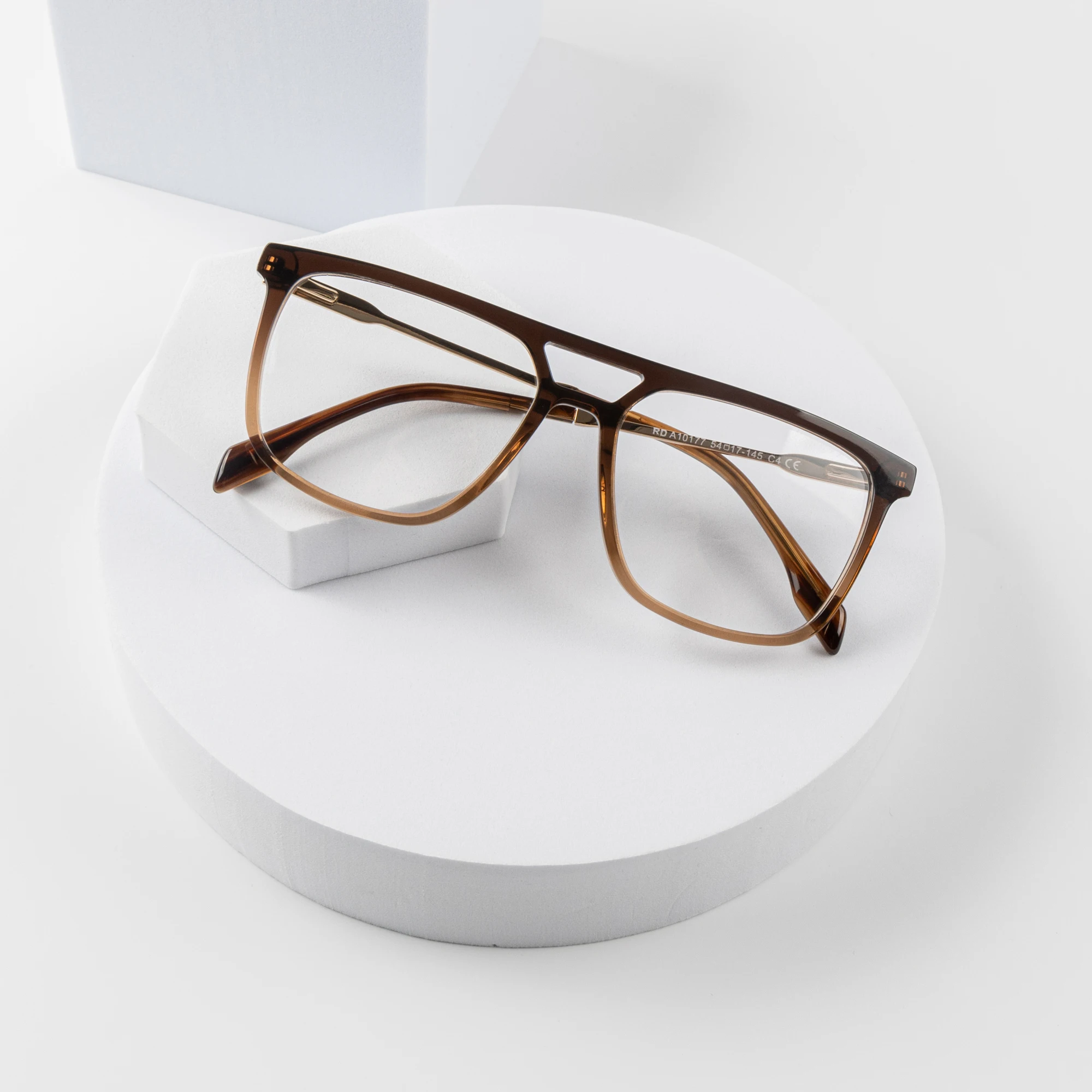 1 пара женских модных оправок для очков из ацетата и металла в квадратной оправе, дизайнерская модель 2024 года, подходящая для ежедневной работы