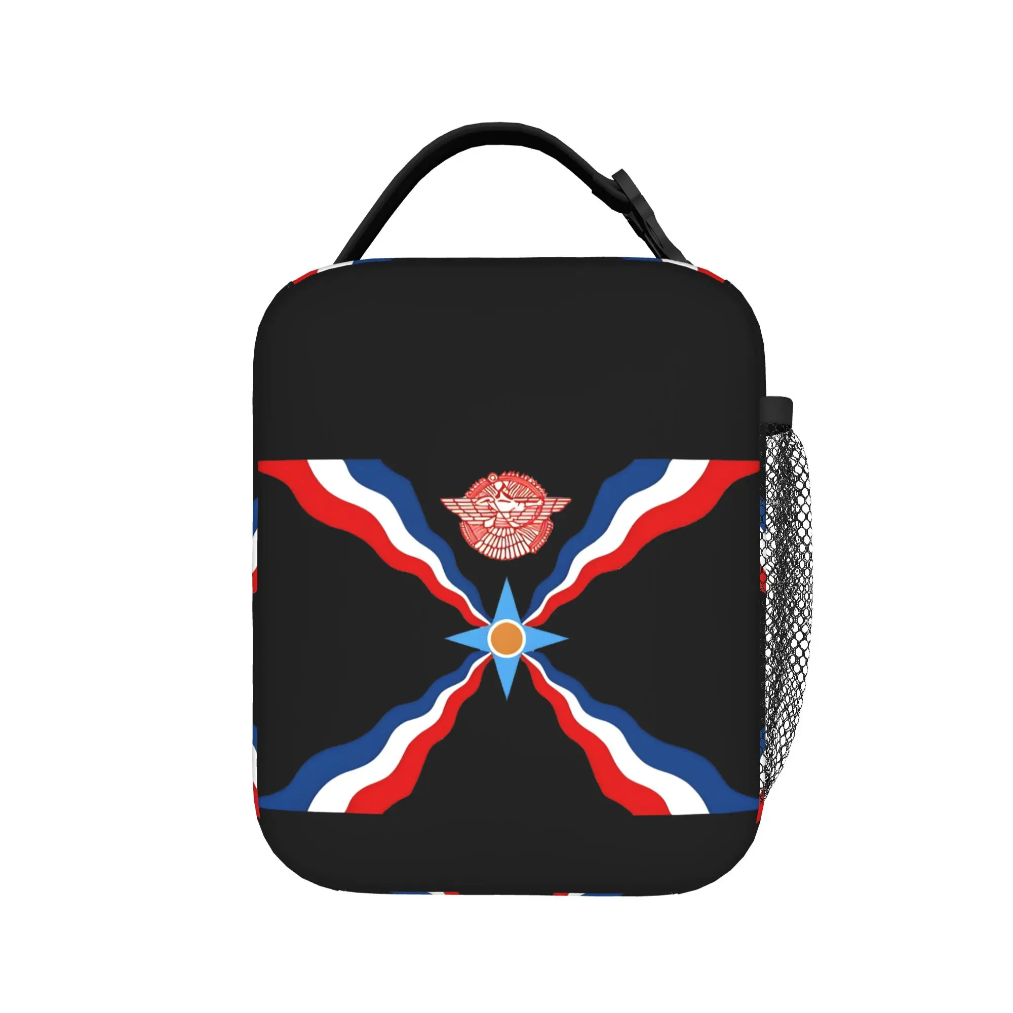 Assyrian Flag  Lunch Bag For Women  Picnic Graphic Lunch Box Fun Waterproof Thermal Tote Handbags