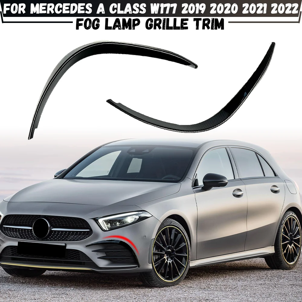 For Mercedes A Class W177 A180 A200 A220 A35 AMG 2019-2022 Front Bumper Side Air Vent Trim Fog Light Intake Hood Frame Canard