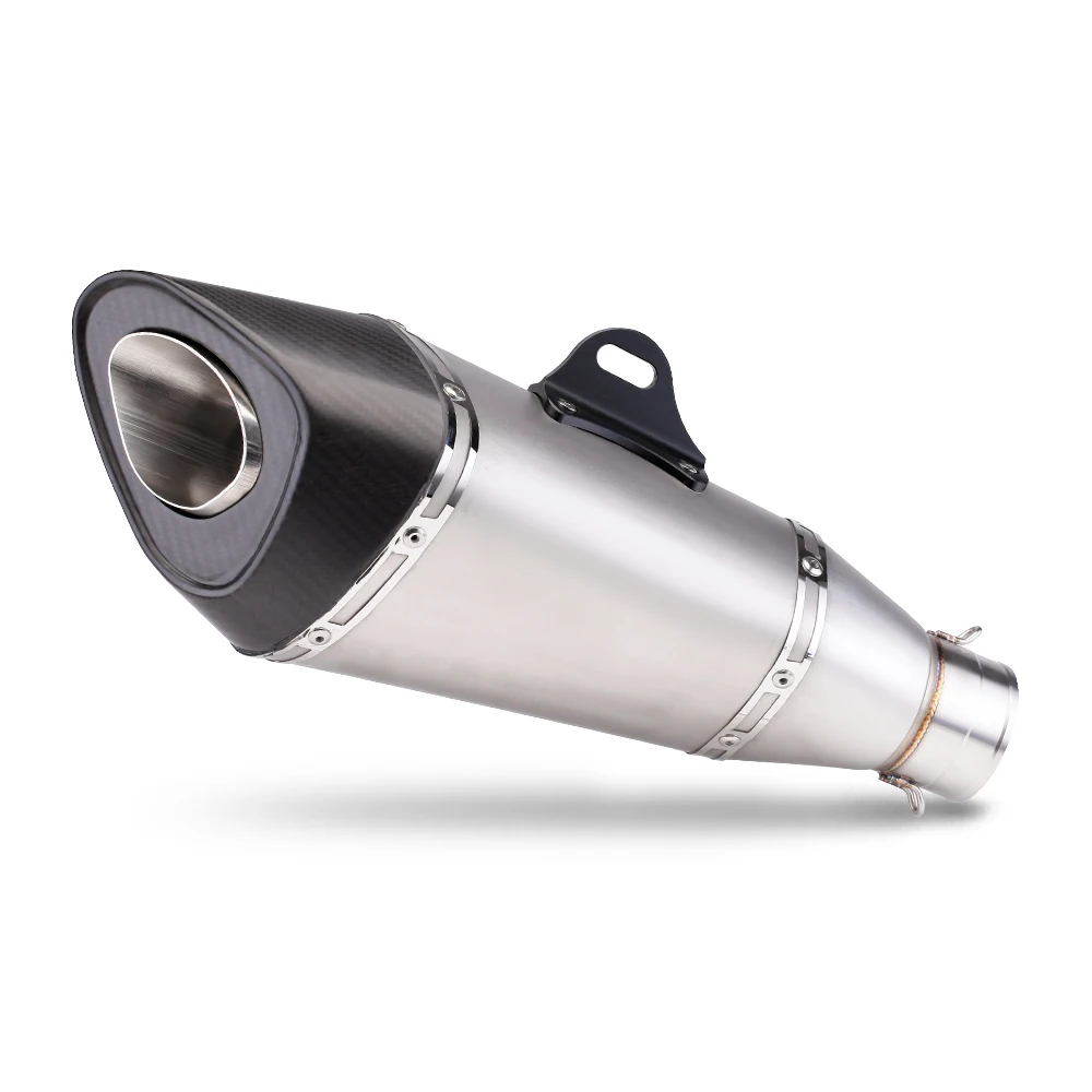 Motorcycle Exhaust muffler R11 with Sticker Escape Moto For Z650 Z900 ER6N Z1000 YZF R1 R3 S1000RR Slip On 51MM Universal