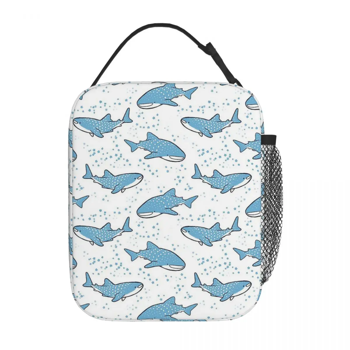 Starry Whale Sharks Insulated Lunch Bag for Women Kids Portable Food Boxes Thermal Lunch Box Tote