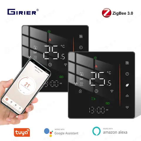 GIRIER Tuya ZigBee Thermostat for Water/Electric Heating/Gas Water Bolier Smart Temperature Controller Supports Alexa Hey Google