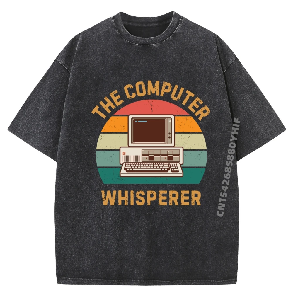 

Mens Tops The Computer Whisperer Funny T Shirts Men Luxury Brand Mens High Quality Vintage Washed Clothes