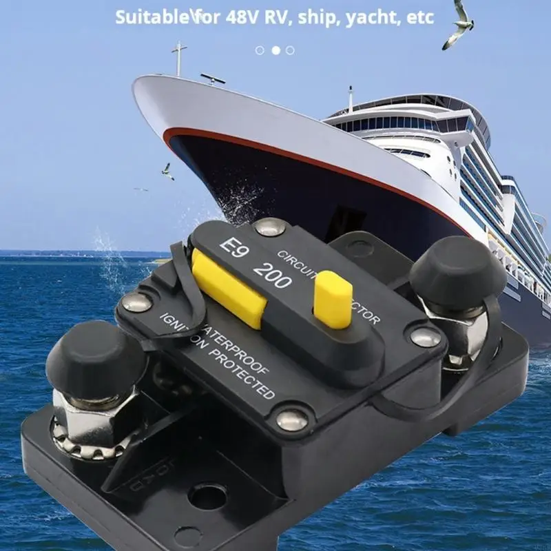 M76E Überlastschutzschalter, Sicherungshalter für Wohnwagen und Motorboote, Kunststoffkonstruktion – Detail 2