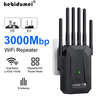 WiFi6 3000Mbps Wireless Repeater Dual Band 2.4Ghz 5GHz WiFi Extender Wi-Fi 6 Amplifier Long Range Signal Expansion Booster