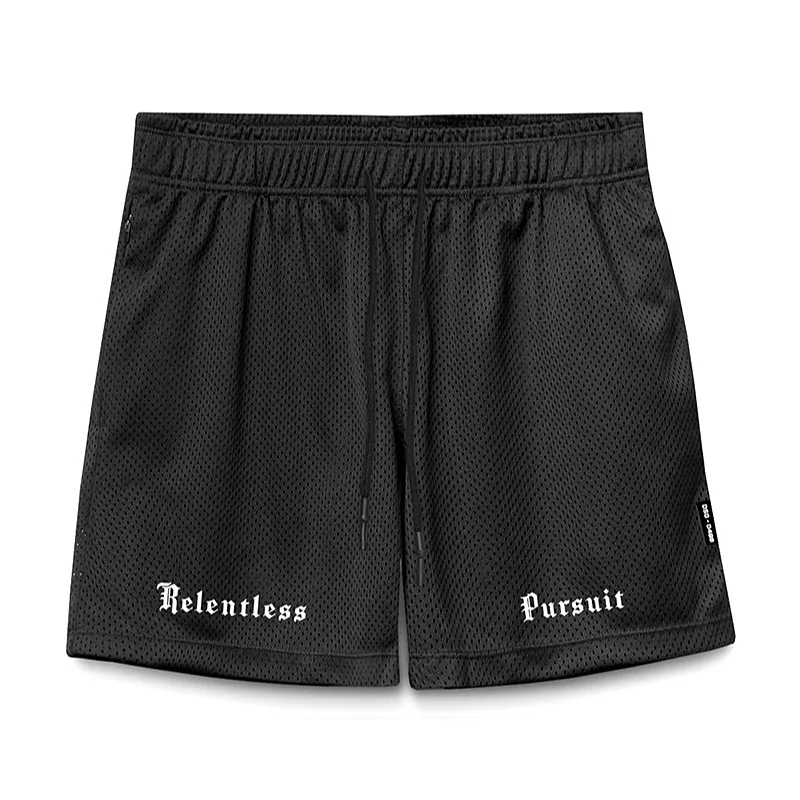 Men\'s Summer Gyms Running Shorts Sports Jogging Fitness Shorts Quick Dry Gym Men Mesh Beach Shorts Casual Short Pants Man