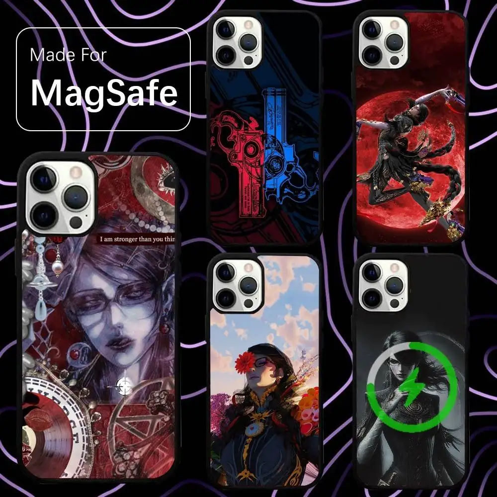 

Game B-BayonettaS Phone Case For iPhone 16,15,14,13,12,11,Pro,Max,Plus,Mini,SE New Magsafe Magnetic Wireless Charging