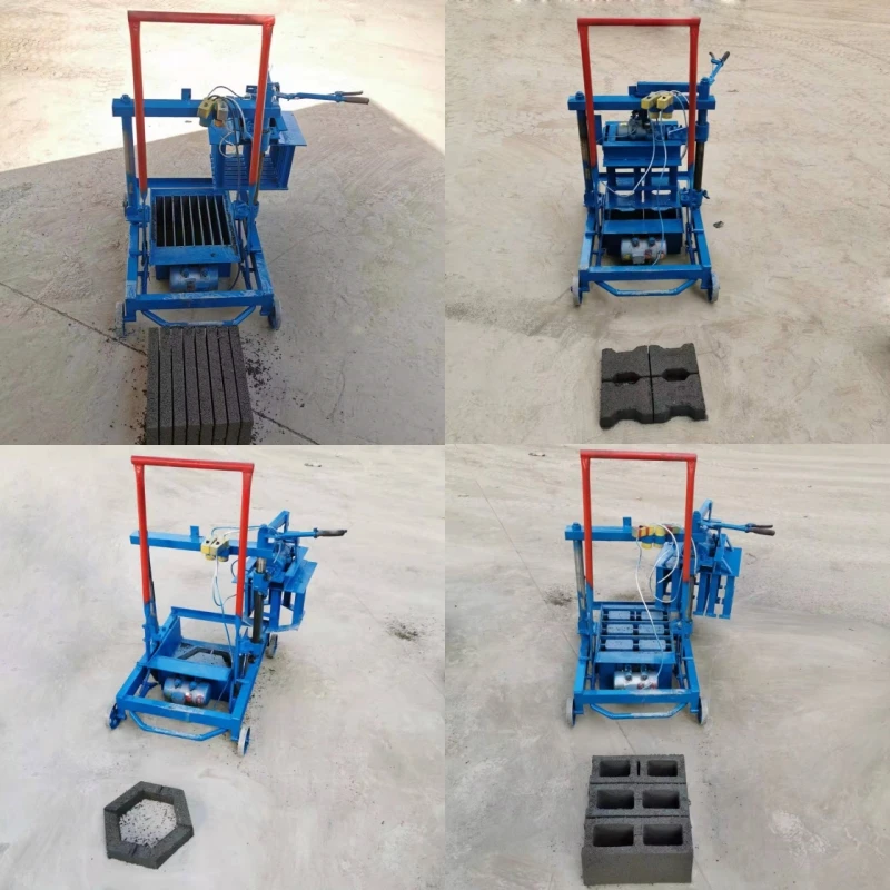 Concrete Block Making Semi-Automatic Hollow Cement Brick Making Machine Small Mobile Manual  Machine Manufacturer