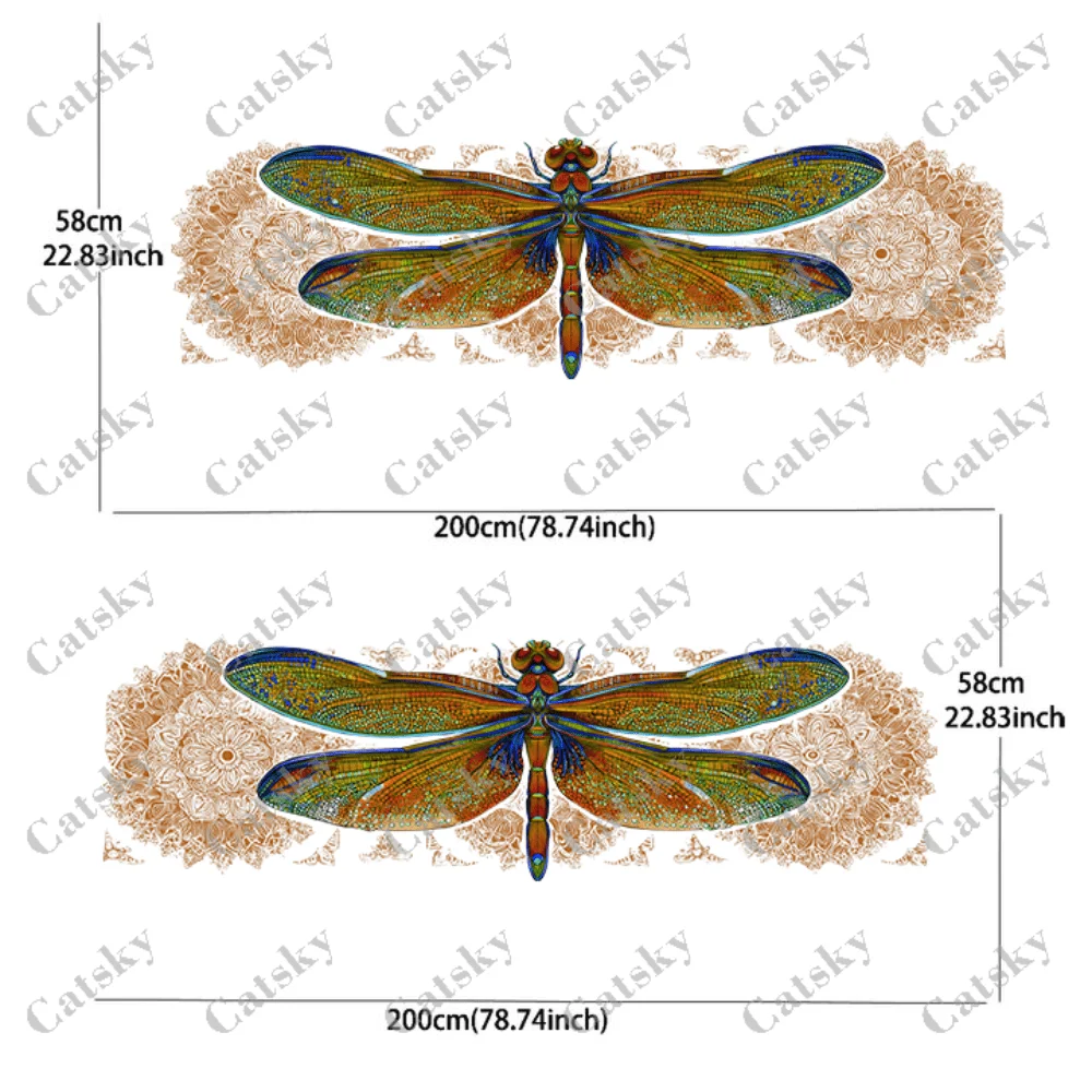 Dragonfly Mandala Pattern Car Vinyl Wraps Decal Self-adhesive PVC Sticker Suitable for Trucks SUV Decor Auto Accessories Gift view 6