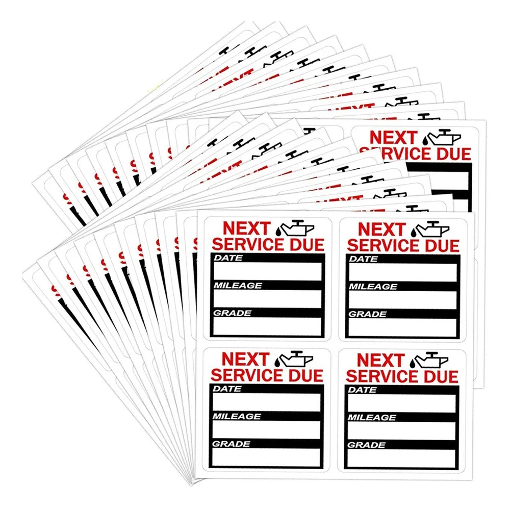 80-300pcs Oil Change Maintenance Service Reminder Stickers 2\