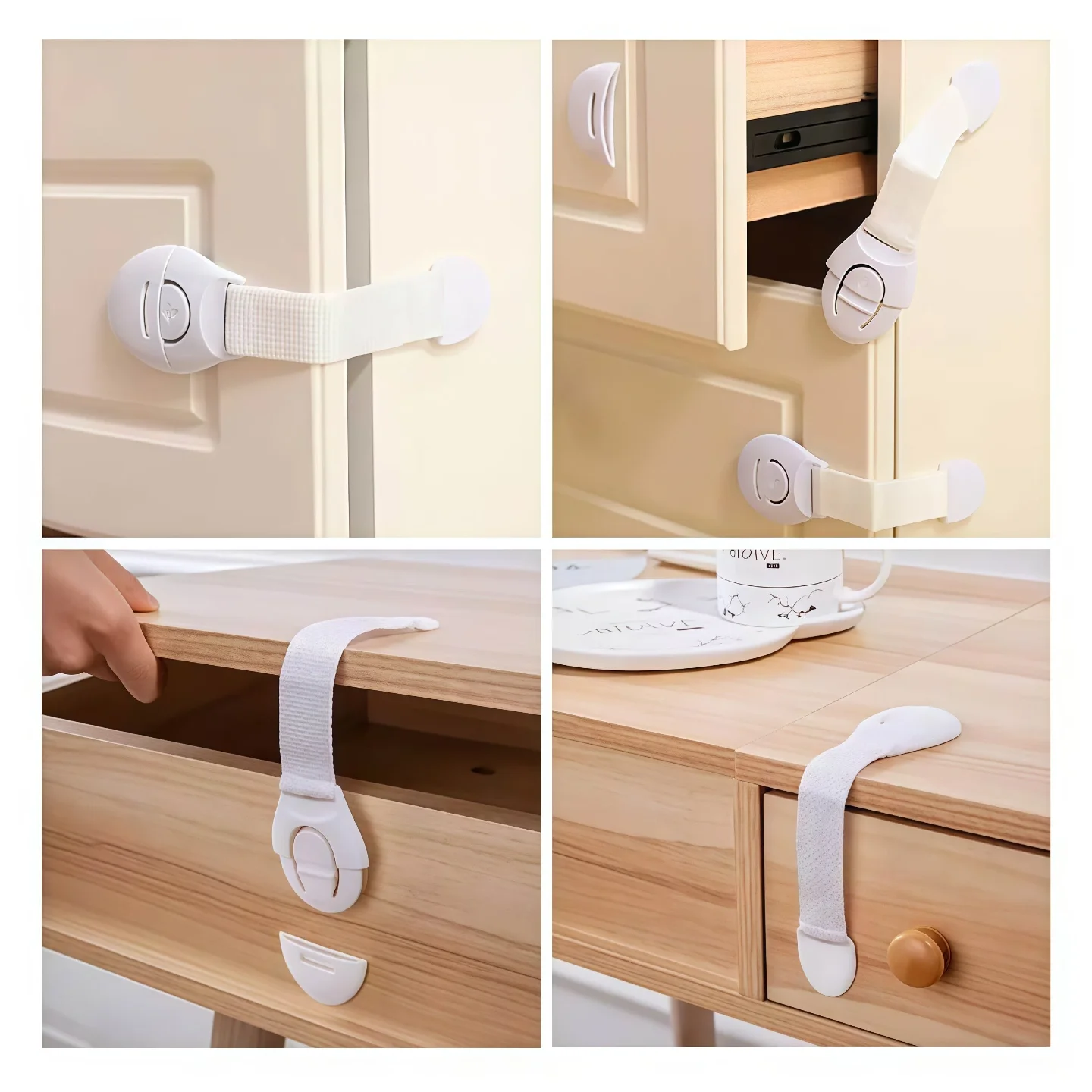 5/10 قطعة قفل خزانة سلامة الطفل الطفل برهان حامي الأمن درج قفل خزانة الباب حماية البلاستيك قفل باب سلامة الطفل