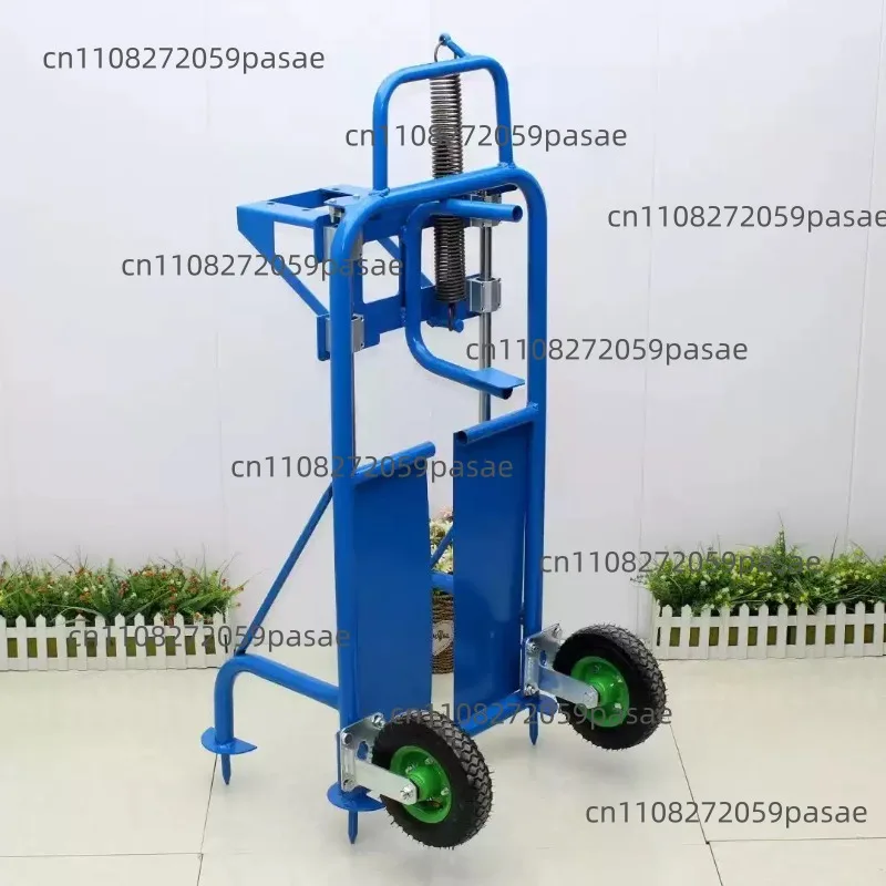 Foot-operated Auger Stand, Hand-cranked, Push-type, Agricultural Auger, Hole-digging Stand, Frame for Small Planting Machines