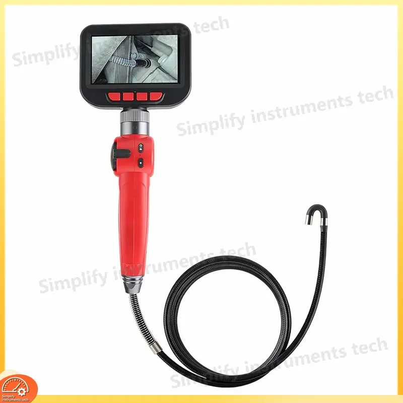 Industrial Endoscope HD Snake Tube Camera for Air Conditioner Car Pipe Inspection Waterproof Flexible Borescope with LED