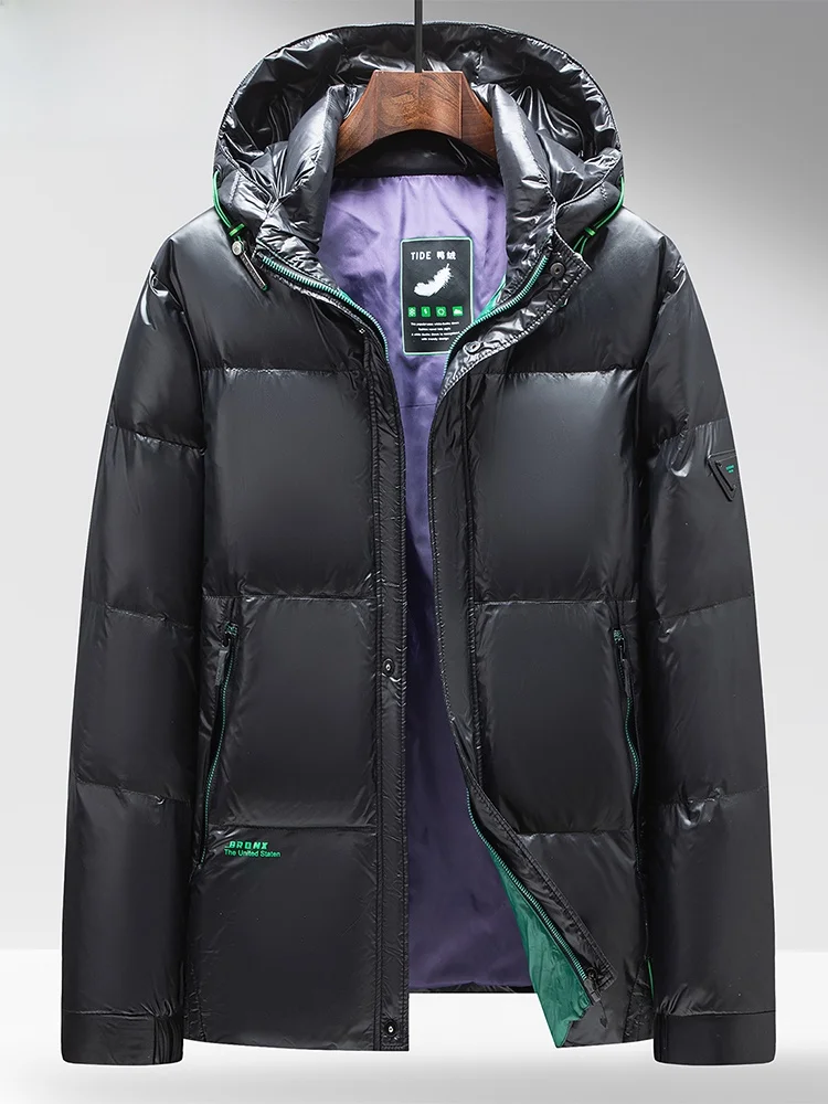 

TUCANO Мужская вязаная пуховая куртка, простая ветрозащитная водонепроницаемая куртка с капюшоном, зимняя новая однотонная верхняя одежда