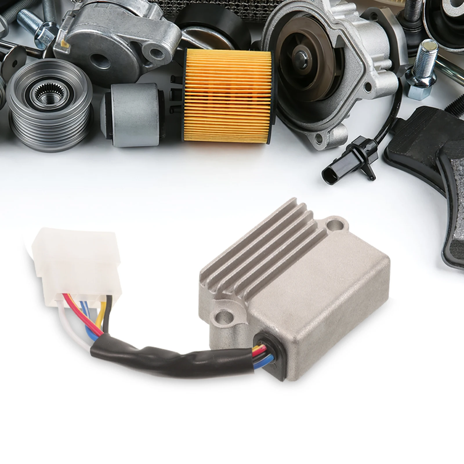 

Motorcycle Rectifier BM100 Voltage Regulator Stable High Performance Circuit Board Durable Design Aluminum Casing Weather
