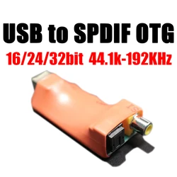 CT7601 USB do cyfrowy optyczny koncentrycznego IIS wyjście USB do SPDIF OTG USB 192K 24bit 32bit dla systemu Windows WIN7 WIN10 LINUX Android