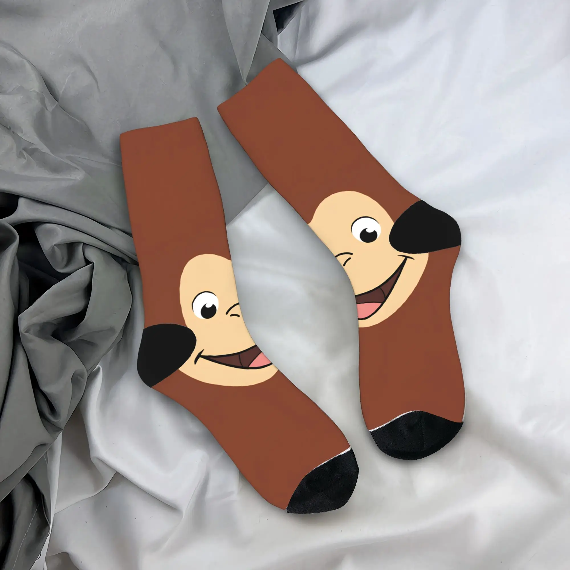 The Curious Monkey Socks  Custom Stockings Anti Slip Women Men Socks Soft Autumn Fashion Running Sports Socks