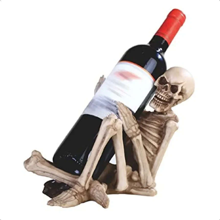 

11 W Skeleton Wine Rack Human Bone Bottle Holder Dining Room Decoration Figurine