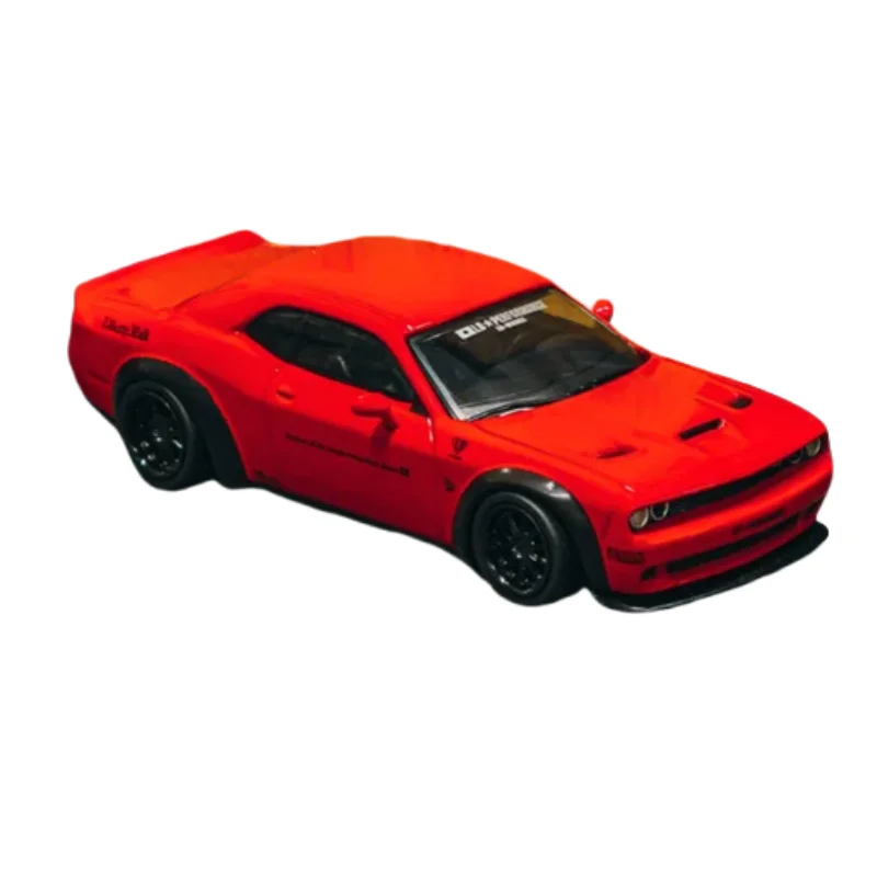 1:64 Diecast alloy car model Dodge Challenger SRT Wide-body LB car model Children's Collection Display toy gift for children.