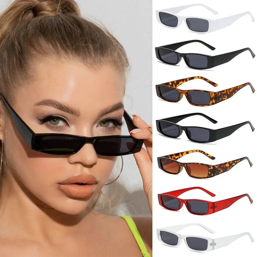 Quadratische Brillen Damenmode uv400 Retro Sonnenbrille kleine rechteckige Sonnenbrille kleiner Rahmen schmale Sonnenbrille