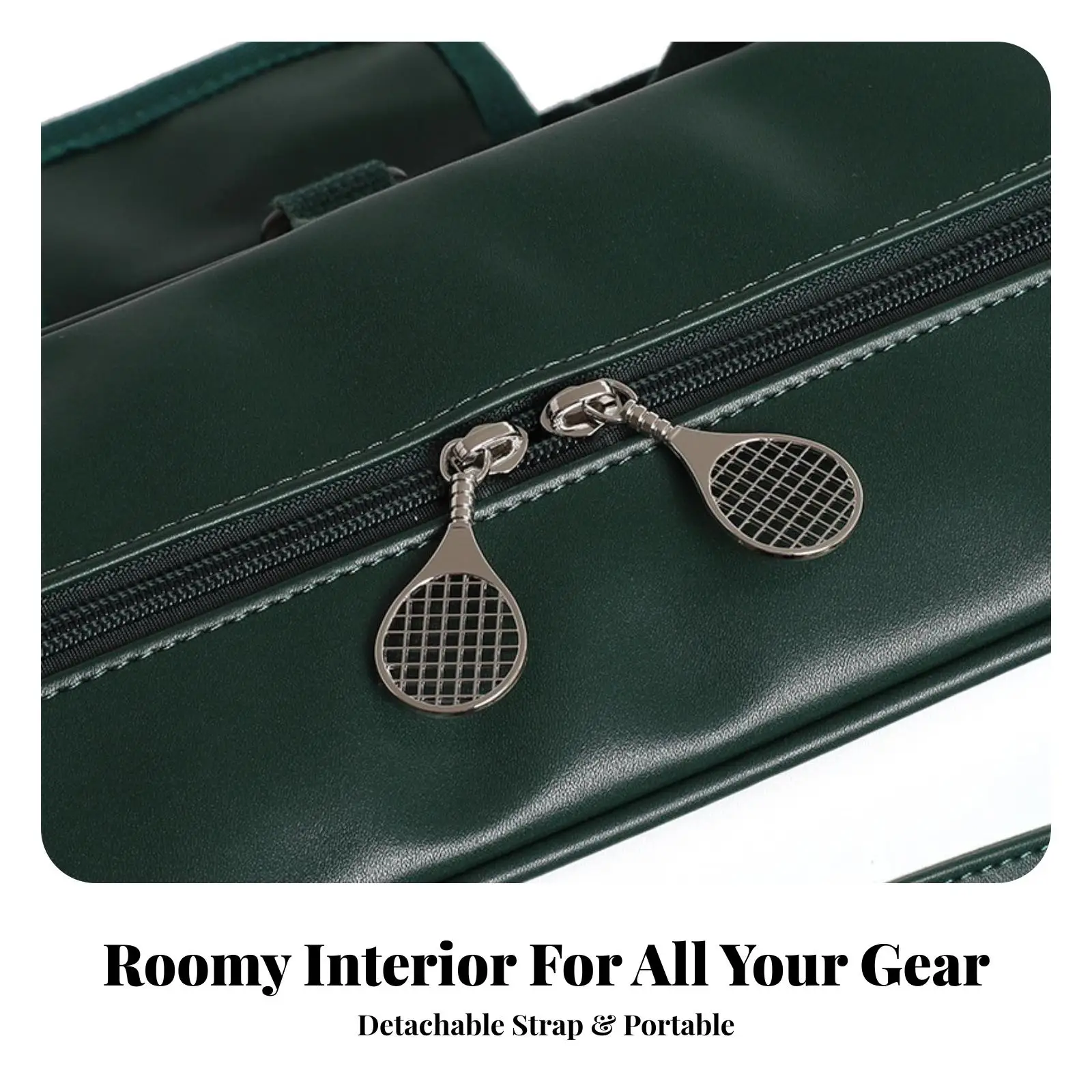 Tennis and Racquet Sports Bags for Men Women Portable Racket Carrier with Side Pockets for Water Bottle Storage