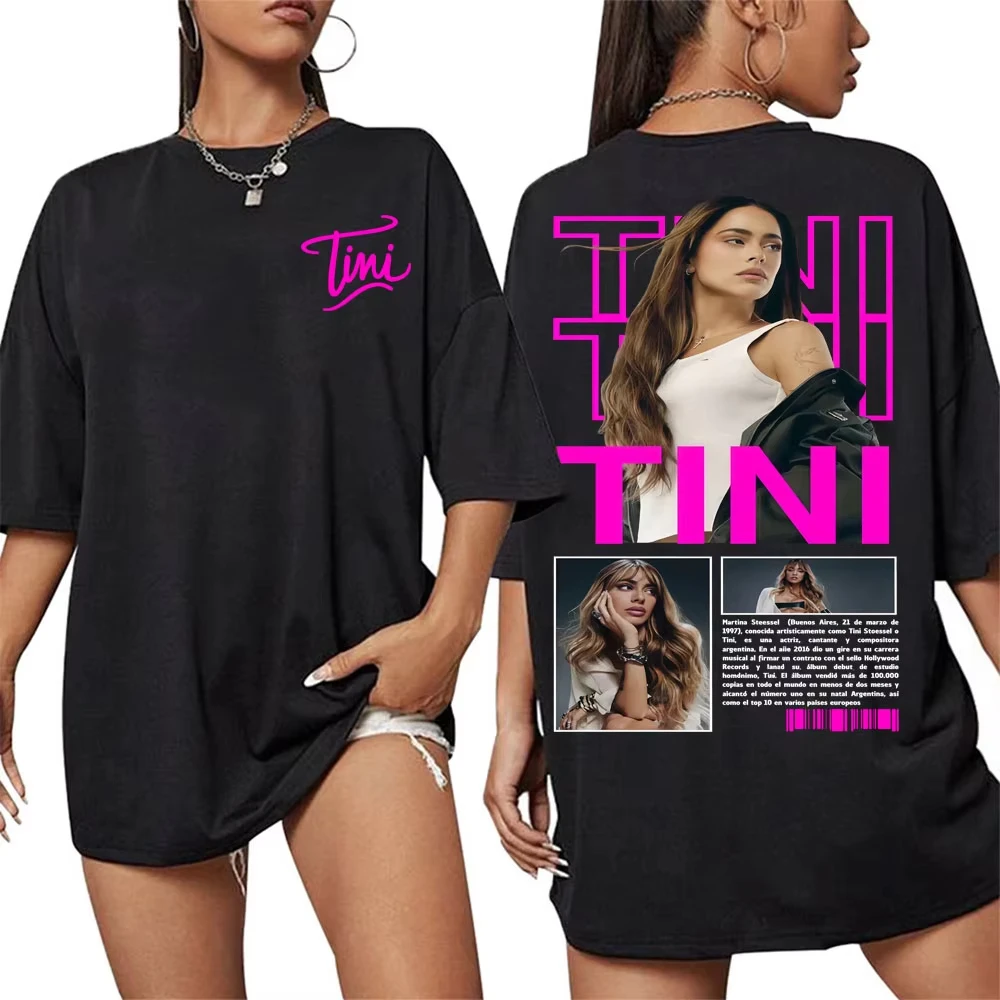 Tini Stoessel Futtura Album 2025 Cover T Shirt Men Women Clothing Aesthetic Fashion T-shirts Cotton Casual Short Sleeve T-shirts