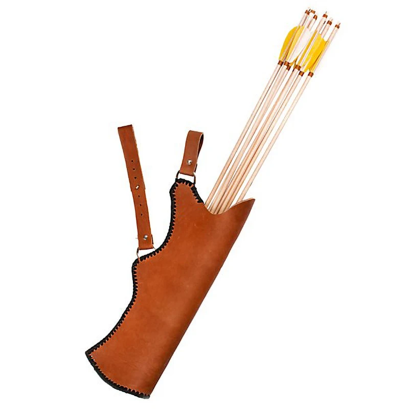 

Medieval Archery Arrow Holder Quiver PU Leather Hip Bag Side Holster LARP Archer Hunter Knight Cosplay Costume Hunting Accessory