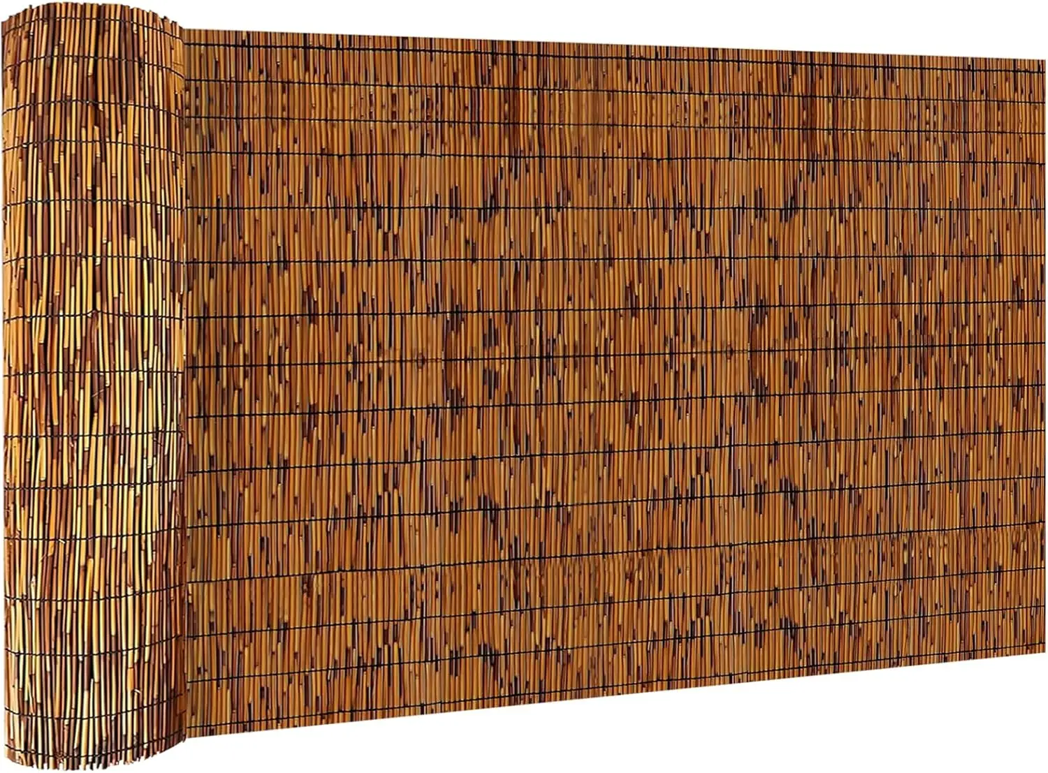 

Decorative Bamboo Fencing Roll, 4ft High Reed Screen for Balcony Patio Garden Privacy