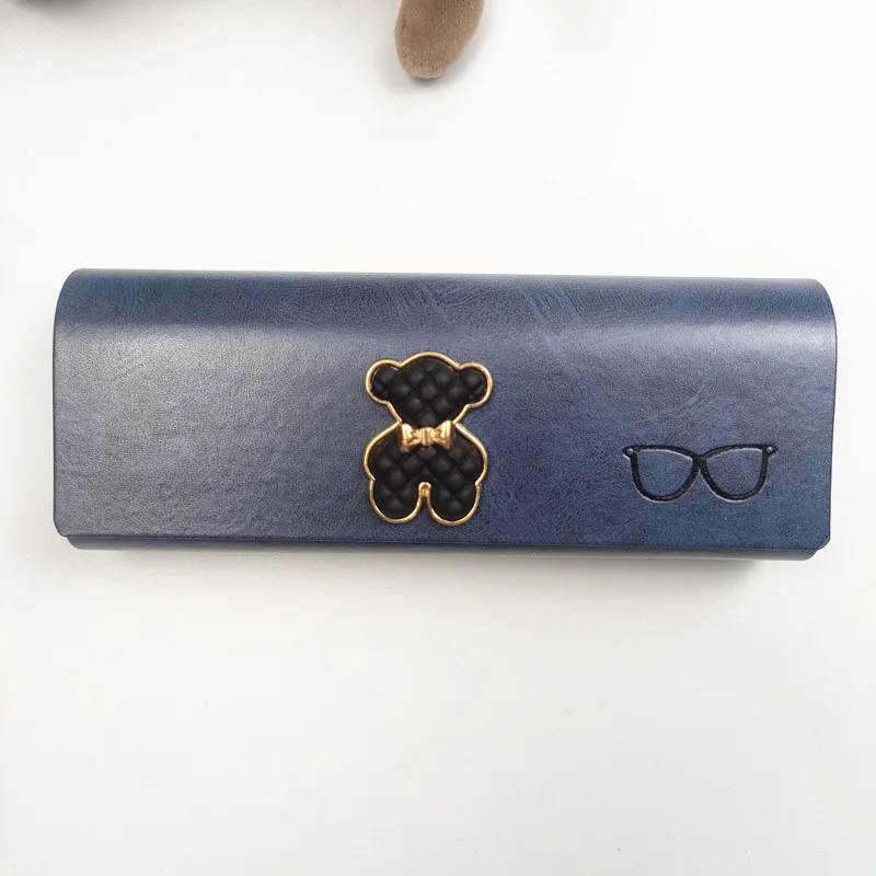 بو الجلود الصلب نظارات مربع المرأة الدب نمط نظارات حالة الصلب مكافحة الصحافة صندوق النظارات الشمسية النظارات حالات B2