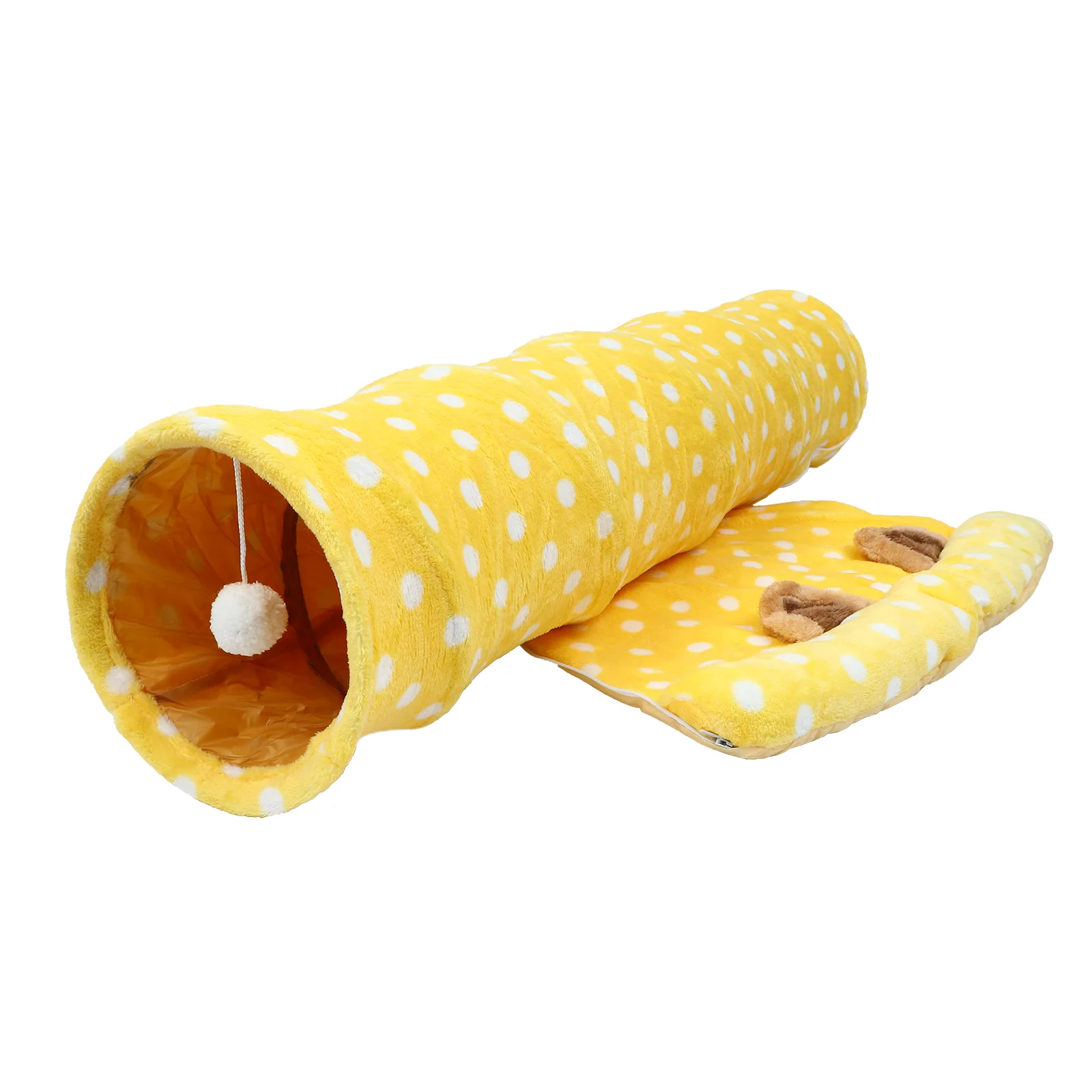 

Cat Two-way Tunnel Folding Funny Kitten Toy Tent Pet Canvas Foldable Plaything Practical