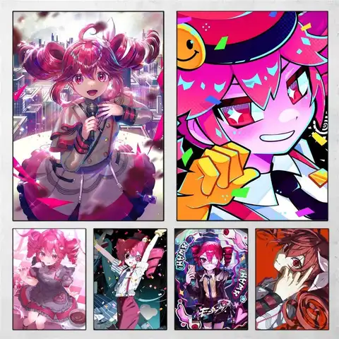 Anime K-Kasane Teto Poster Art With Prints Home Bedroom Living Room Decoration Gift