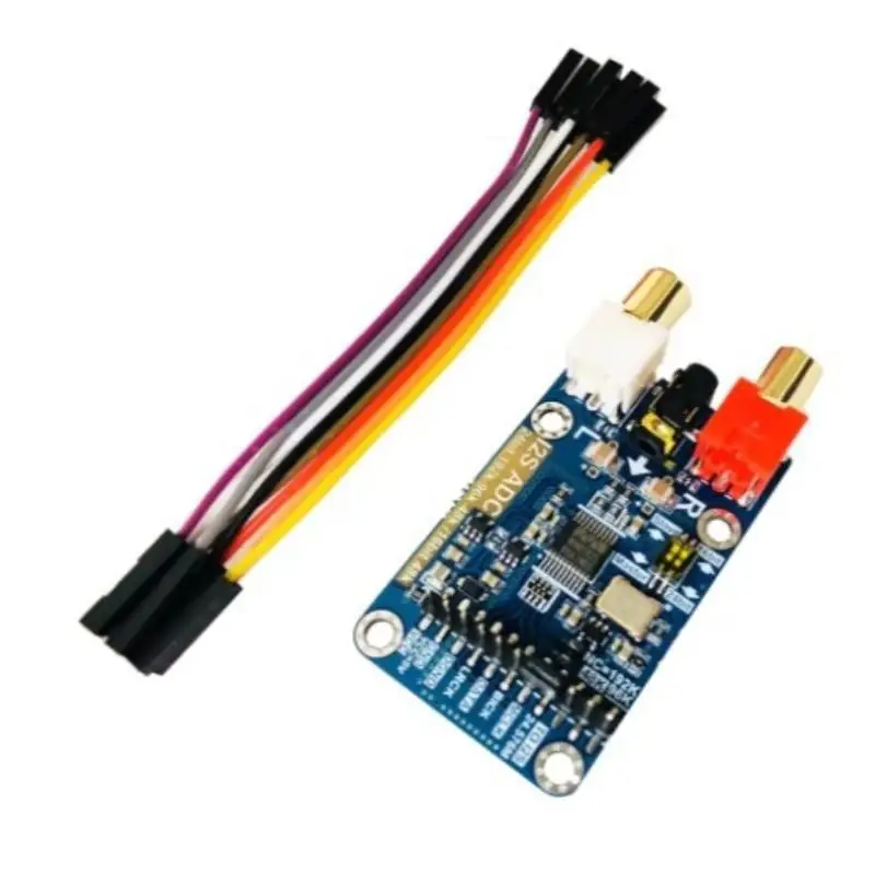 ABAN I2S ADC Audio I2S Acquisition Card Module Master/Slave Mode 24Bit 192K 96K 48K Multi-Functional Development Board