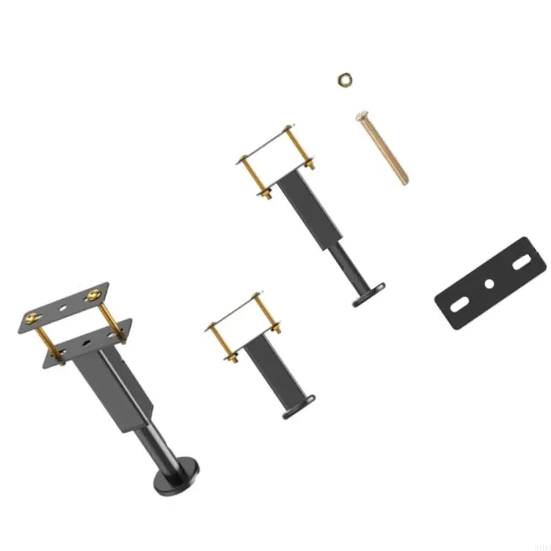 4 قطع من أرجل دعم الأثاث القابلة للتعديل، تصميم فولاذي قوي، تركيب سريع، قاعدة لتقليل الضوضاء للطاولات والمكاتب #2