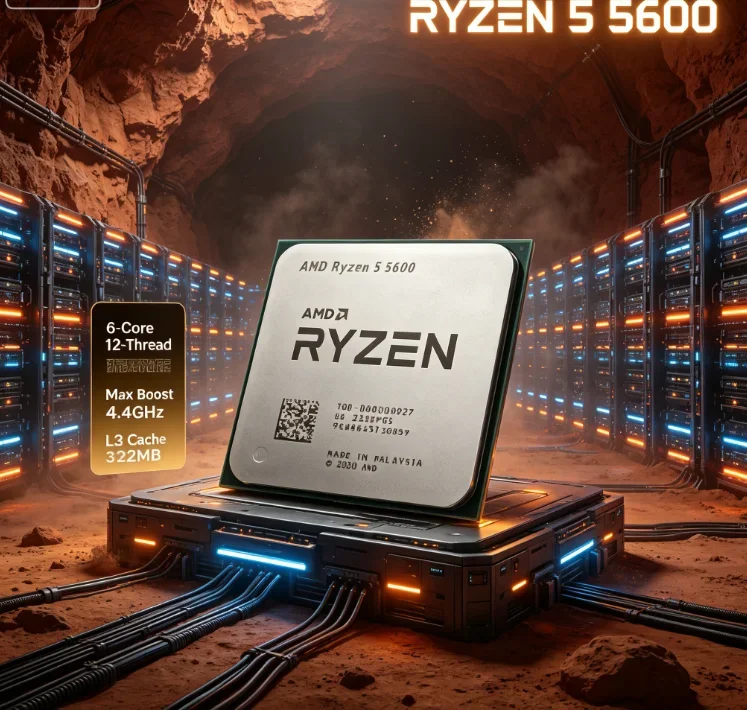 費用対効果の高いAM4アップグレードCPU AMD Ryzen 5 5600 6コア 12スレッド 7NM Zen3 32MBキャッシュ デスクトップPCチップ ボックスなし
