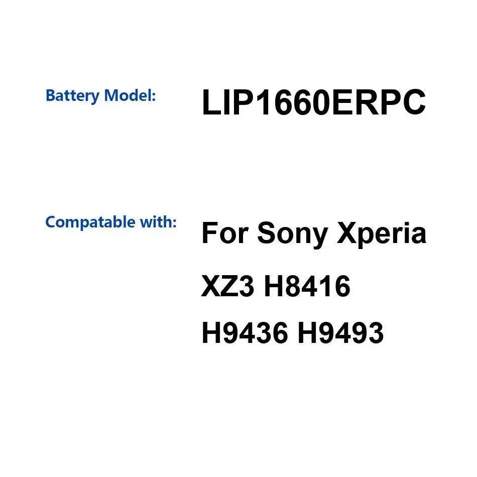 

3200 мАч для Sony Xperia XZ3 H8416 H9436 H9493 LIP1660ERPC аккумулятор мобильного телефона высокая совместимость
