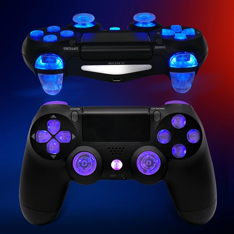 LED DTF con botón frontal y Thumbstick, multicolor, 8 colores para controlador