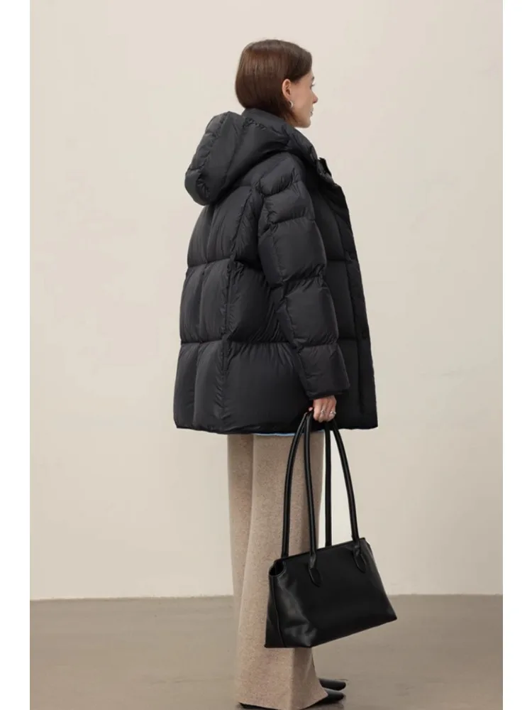 Manteau à Capuche en Coton pour Femme, Parka à Fermeture Éclair, Patchwork Chaud, Décontracté, Rembourré, Poches, Sweat Chic, Nouvelle Collection Automne Hiver