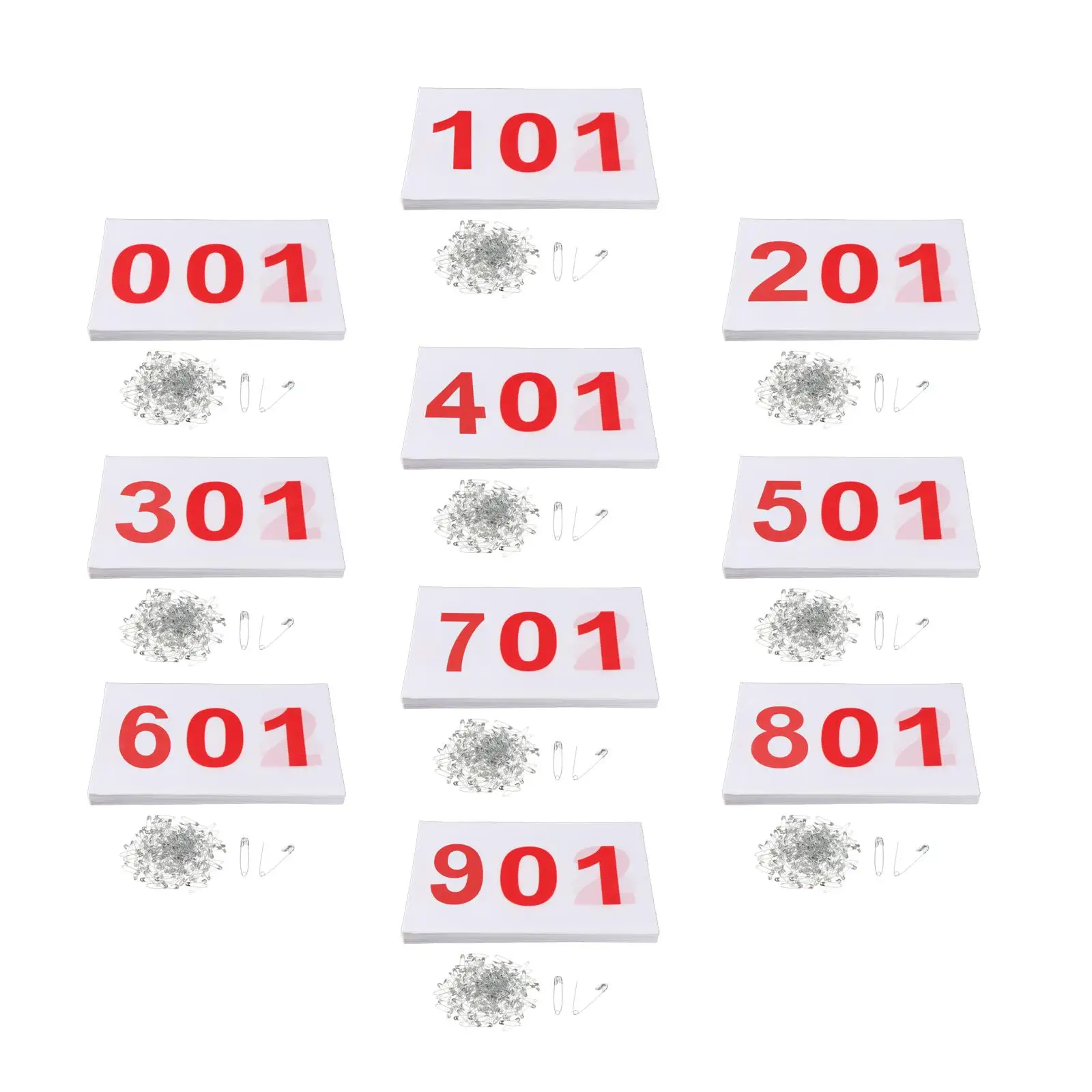 

100 Pieces Running Bibs Numbered Racing Bibs Athlete Numbers Race Bibs for Running Games Triathlon Competition Events Athletics