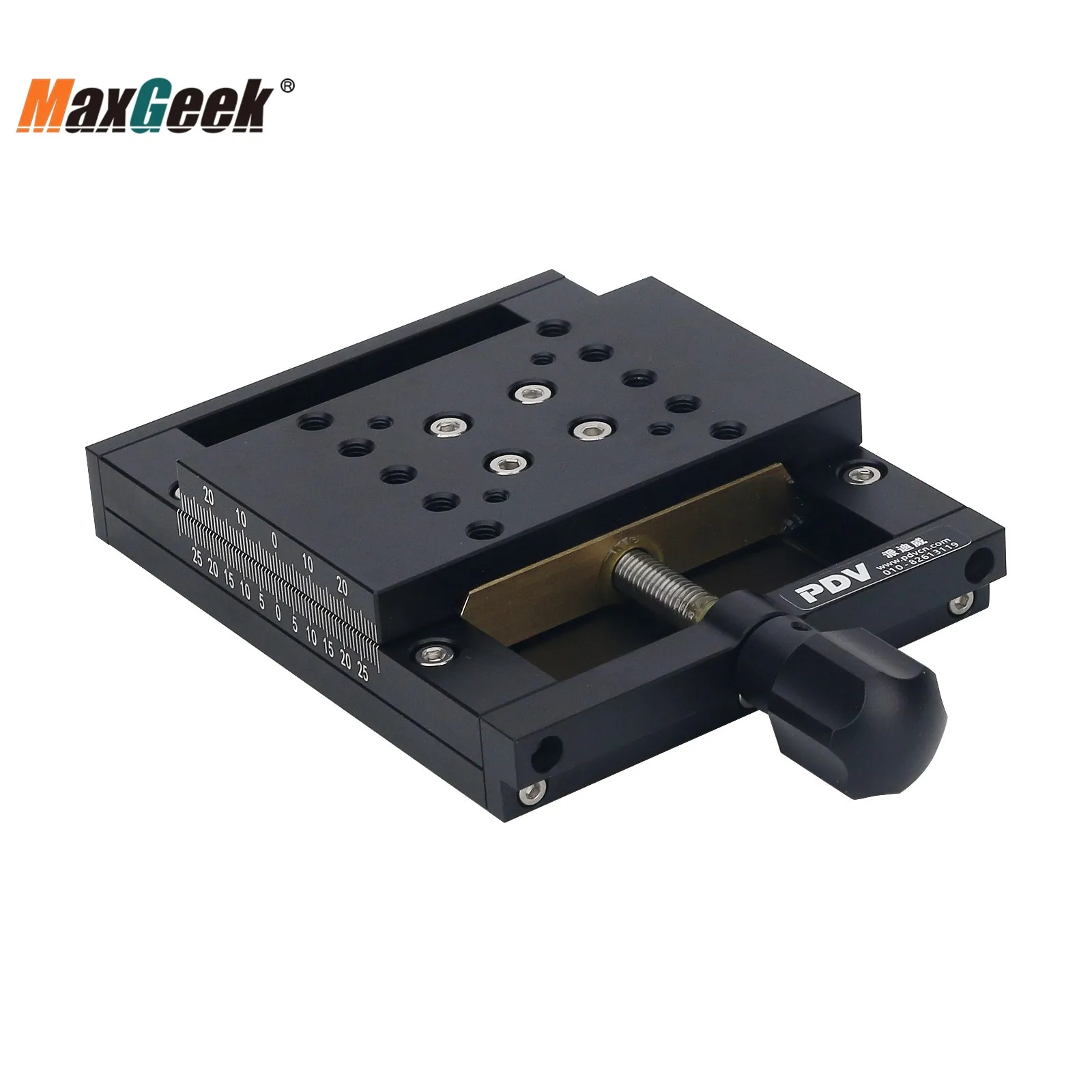 Maxgeek PT-SD102 X Axis Manual Linear Stage 50mm Translation Stage Manual Platform Optical Sliding Table