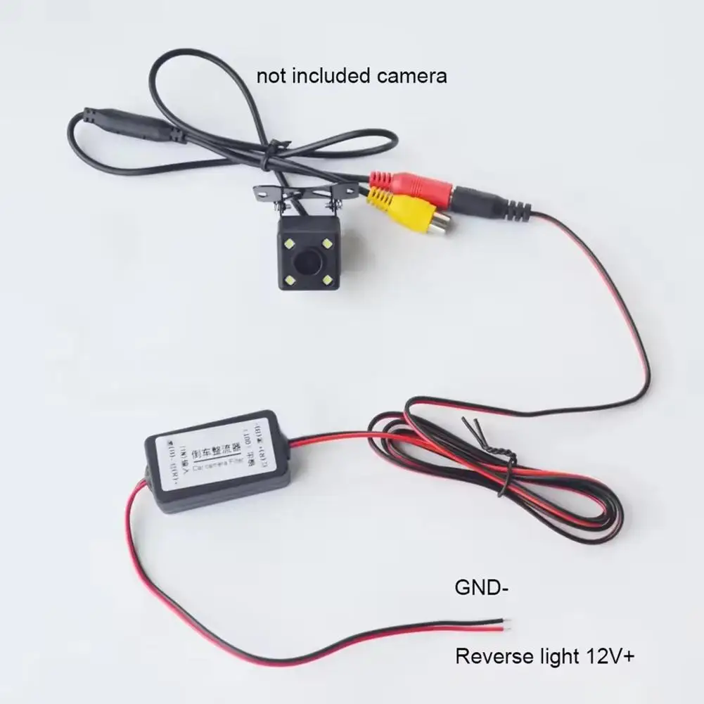 

Car Rear View Rectifier, 12V DC Power Relay Capacitor Filter Connector For Backup Auto Car Camera Filter Solve Ripple Splas T0S2