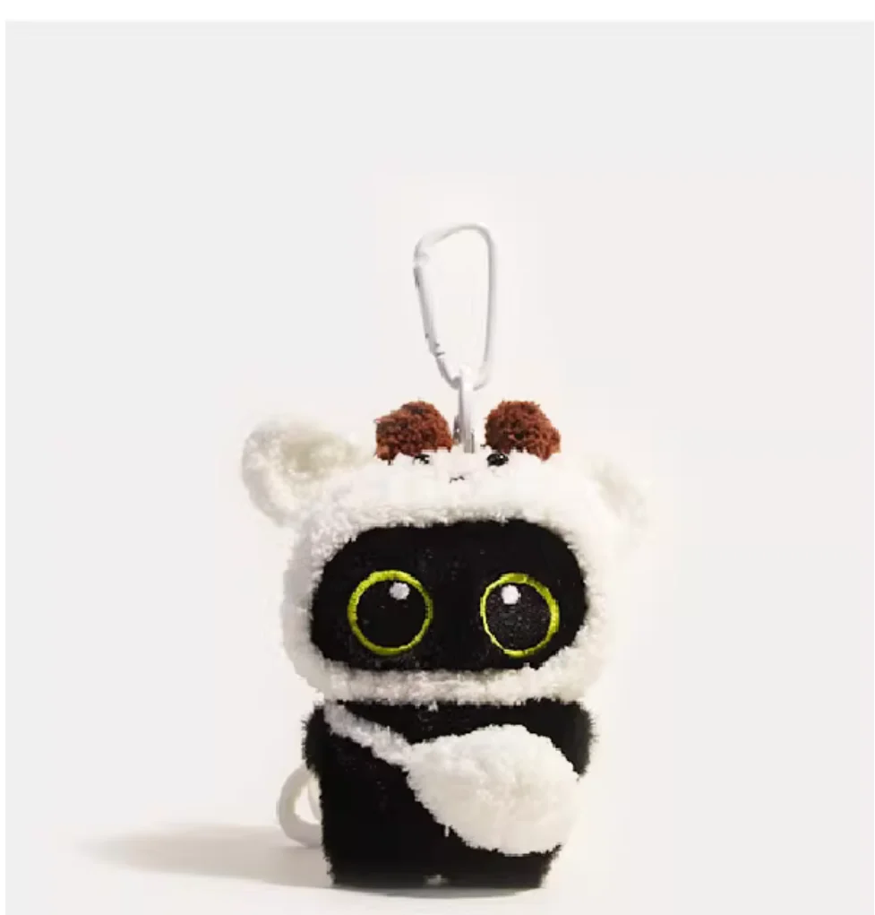 

Оригинальная голова свиньи, большой глаз, черный кот, плюшевая сумка, кулон, милая кукла, изысканный автомобильный брелок для ключей