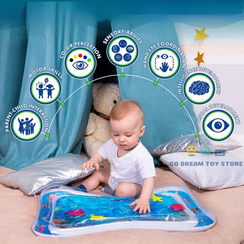 Baby Water Mat Inflatable Cushion Infant Toddler Water Play Mat for Children Early Developing Educational Toy Summer Toys