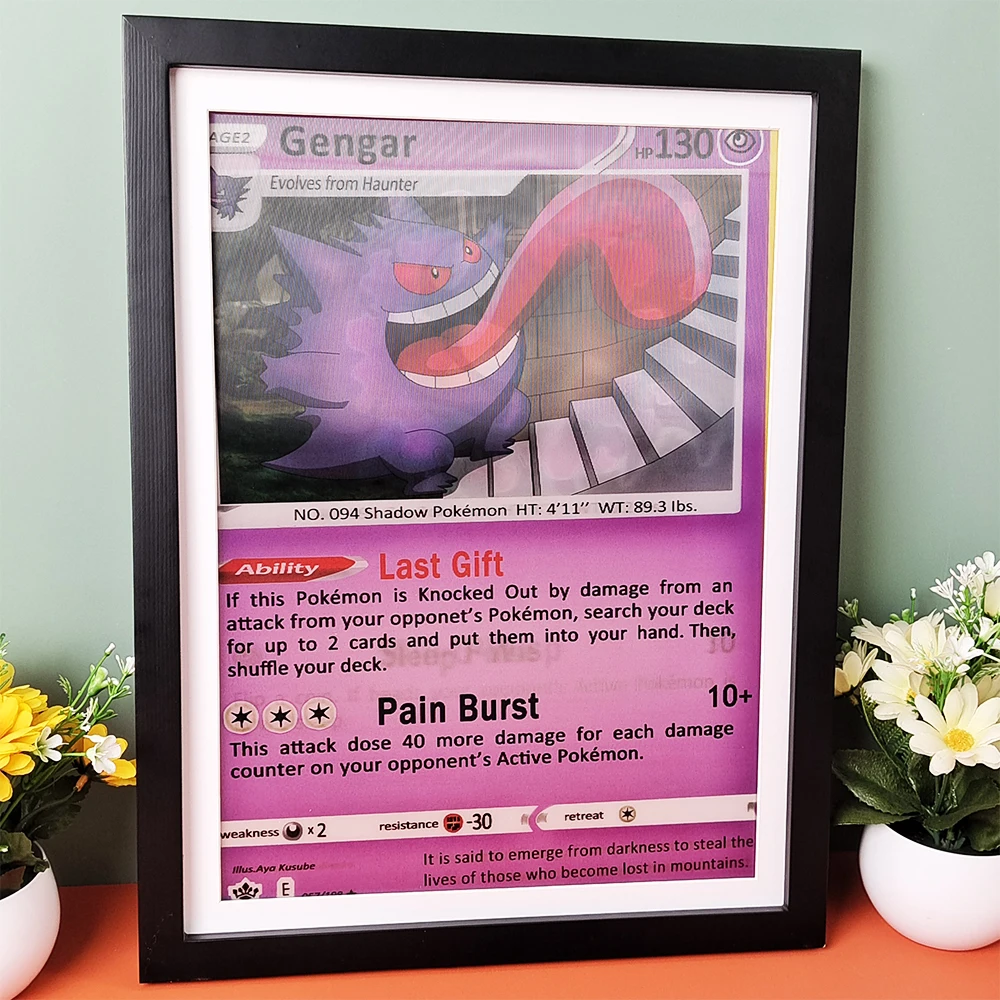 

Anime Pokemon 3D Lenticular Poster Gengar Come Alive with amazing 3D Effects Wall Art Print(Without Frame)