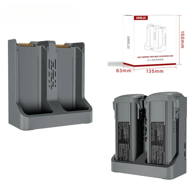 

Battery Charger For DJI Mavic Air 3S/3 Drone Battery Charger Hub Two-Ways 65W PD Fast Charging Portable Case