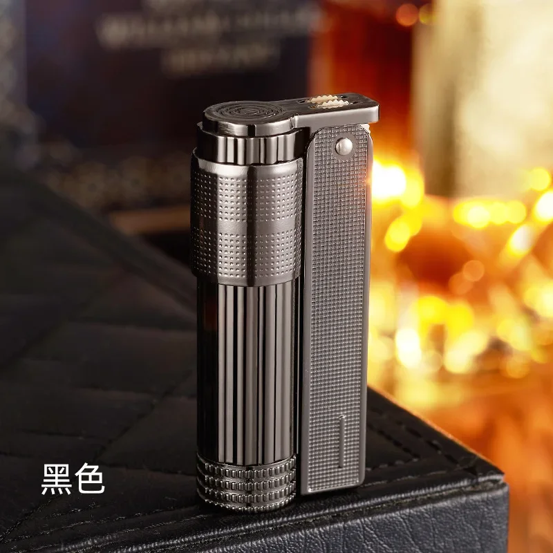 Vintage Metal Kerosene Lighter Vintage Windproof Grinding Wheel Ignition, Refillable, Collectible Gifts for Men - Image 5