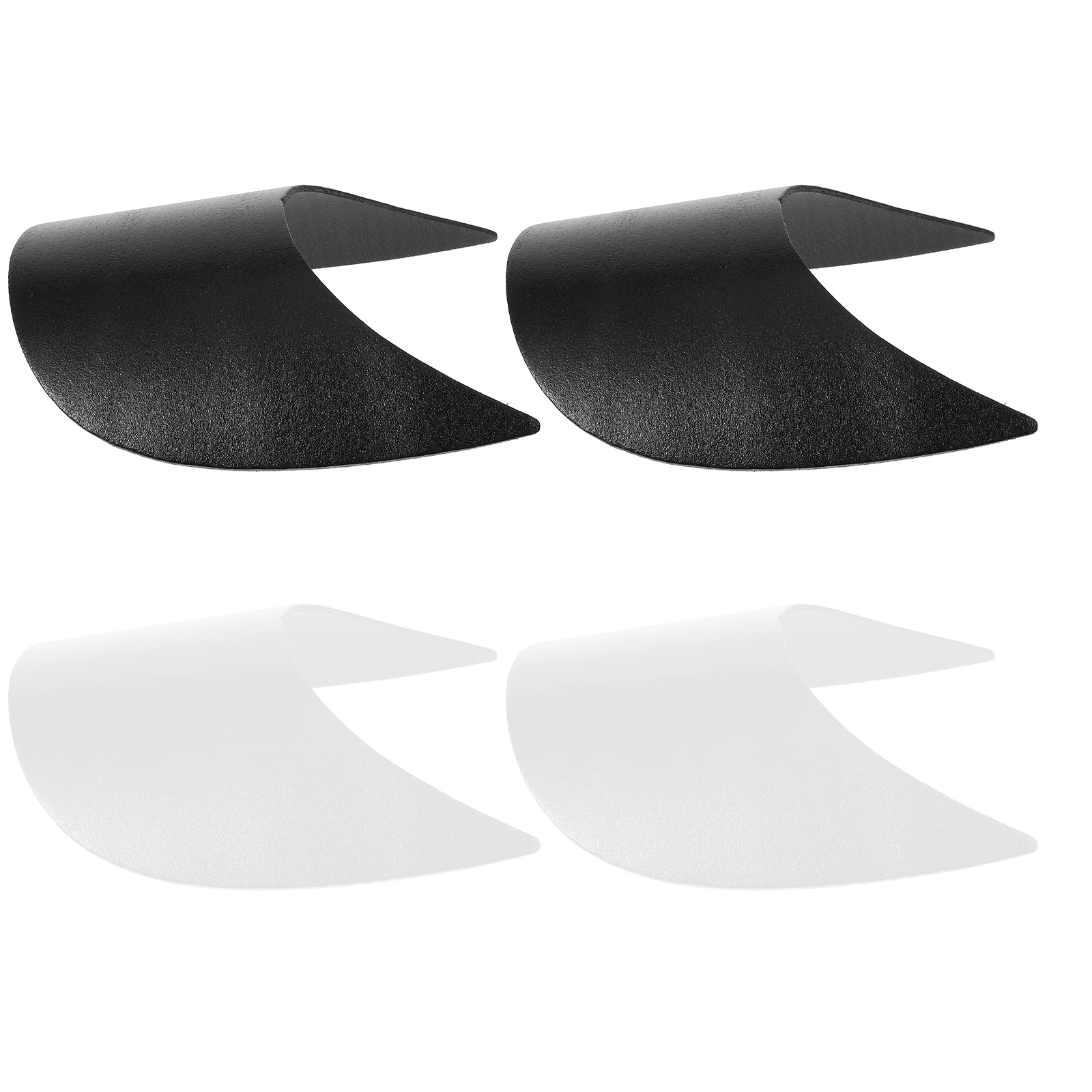 

4pcs Hat Visor Replaceable Sun Hat Brim Accessories 2 White 2 Black 8x18cm Plastic Lightweight Outdoor Cycling UV Proof Visor
