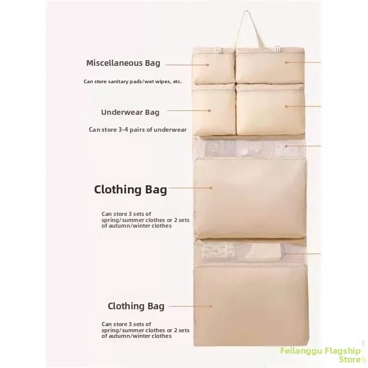 

Вместительная подвесная сумка-органайзер для одежды для деловых поездок и активного отдыха, многофункциональный чехол для хранения, клетчатый узор