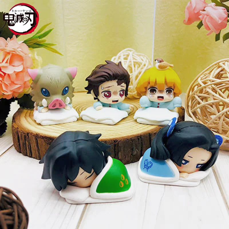 

Genuine Demon Slayer Anime Twisted Egg Q Edition Cute Surrounding Sleep Doll Desktop Decoration Figure Toys Birthday Gift