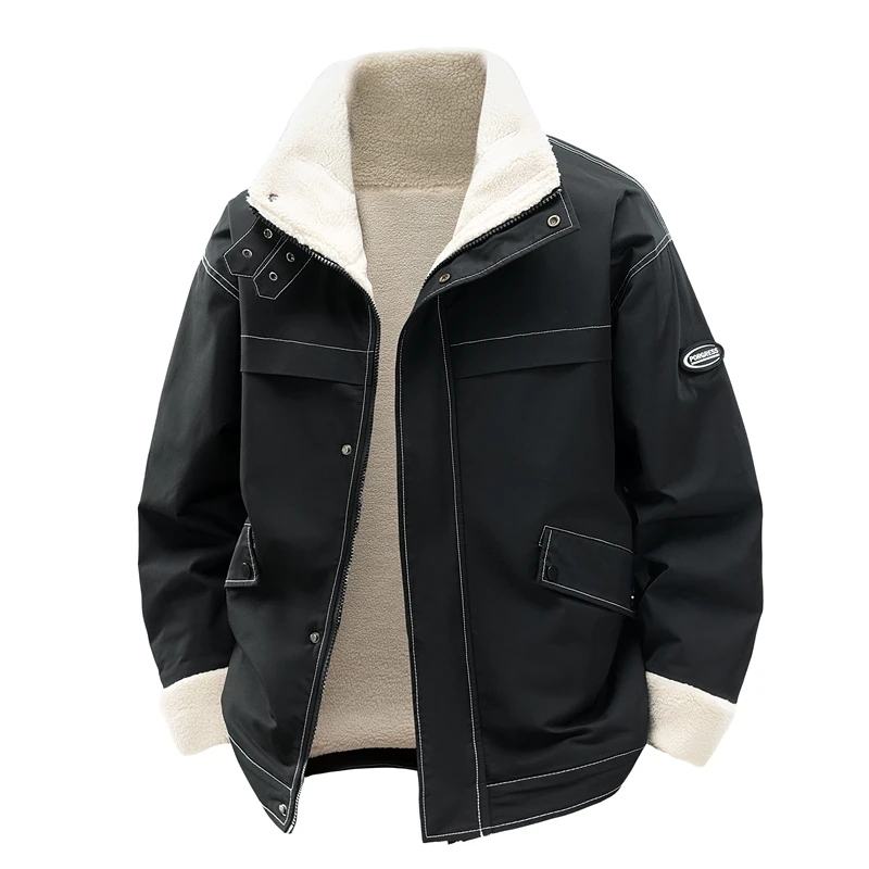 Inverno lã velo workwear jaqueta masculina lã térmica tático casaco esportivo militar softshell caminhadas ao ar livre jaquetas de carga