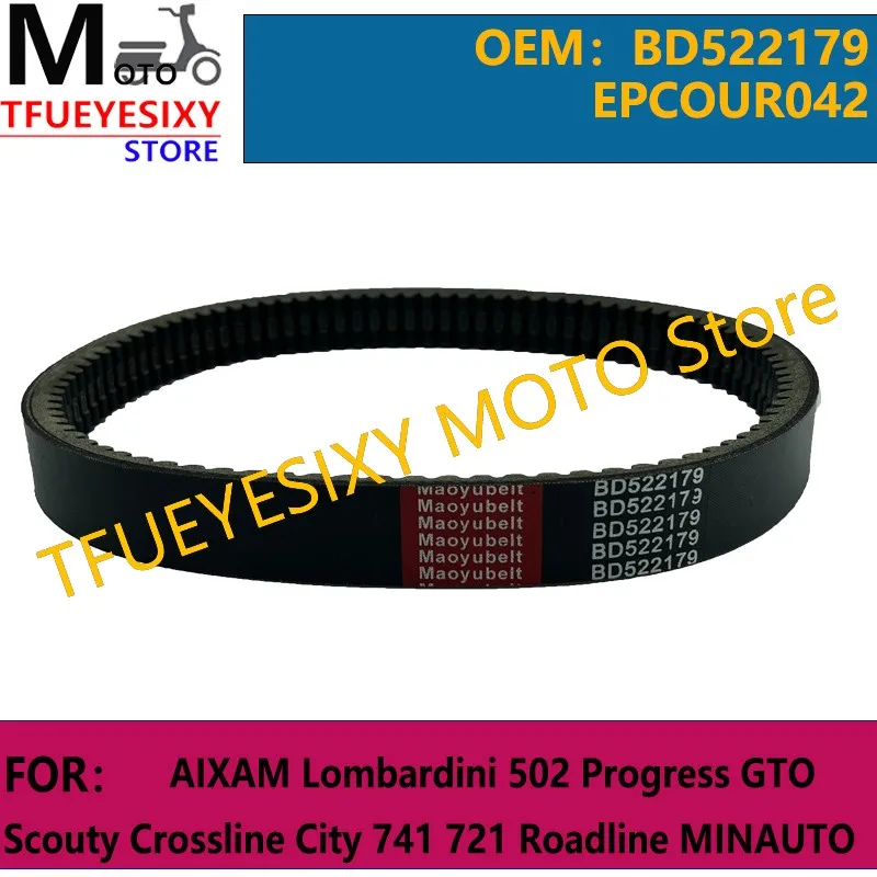 

TFUEYESIXY Drive Belt For AIXAM Lombardini 502 Progress GTO Scouty Crossline City 741 721 Roadline MINAUTO BD522179 EPCOUR042